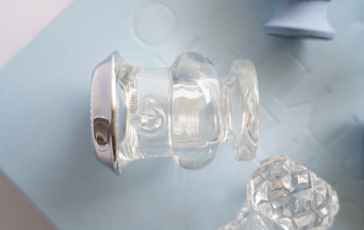 Sterling & glass match holder