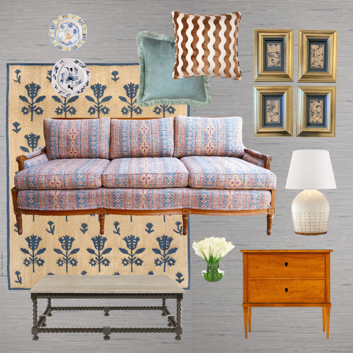 NEOCLASSICAL UPHOLSTERED SOFA