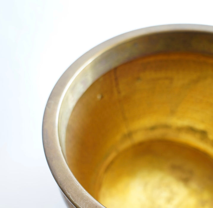 BRASS LION FOO DOG PLANTER