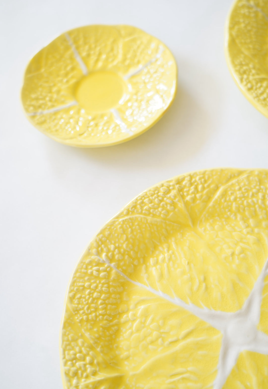 Yellow Majolica plates