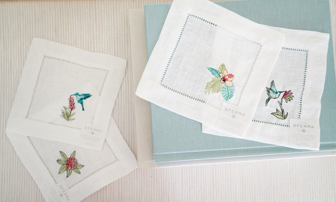 Sferra Linen Tropicale Cocktail Napkins