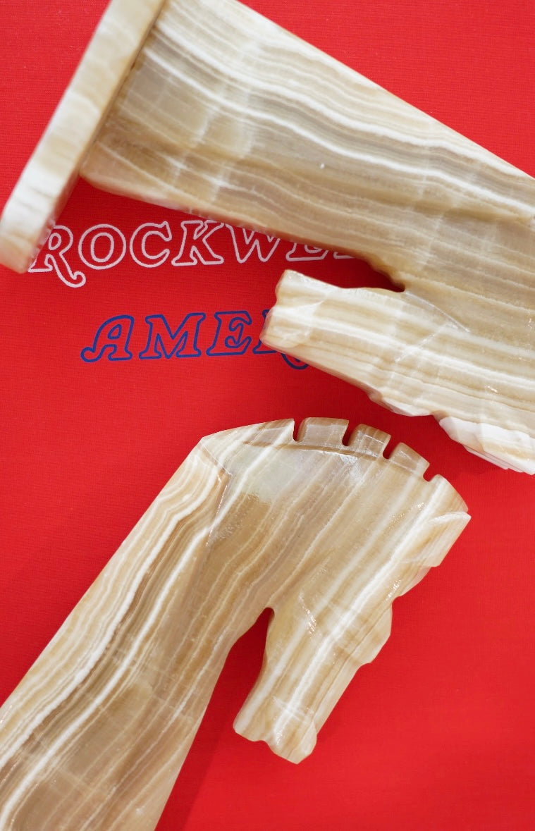 PAIR OF MCM ONYX HORSE BOOKENDS