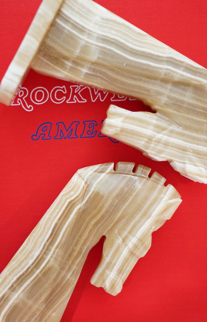 PAIR OF MCM ONYX HORSE BOOKENDS