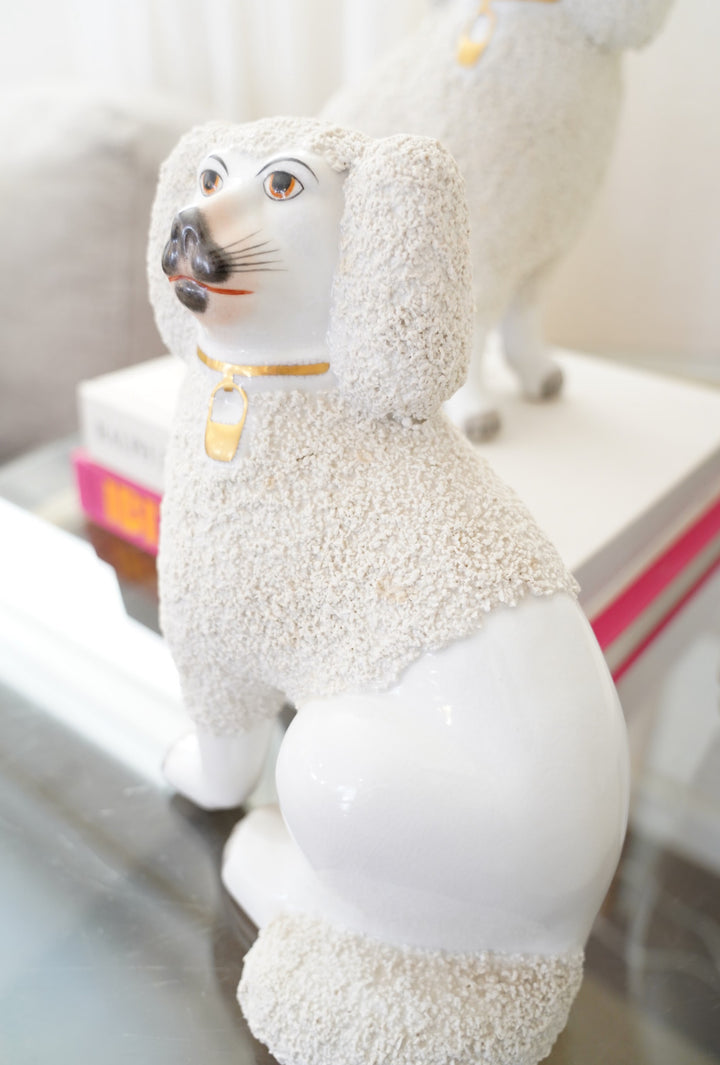 Staffordshire Poodles, Pair