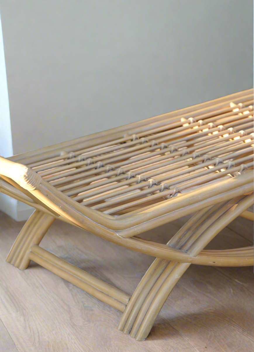 VINTAGE BAMBOO & RATTAN DAYBED CHAISE
