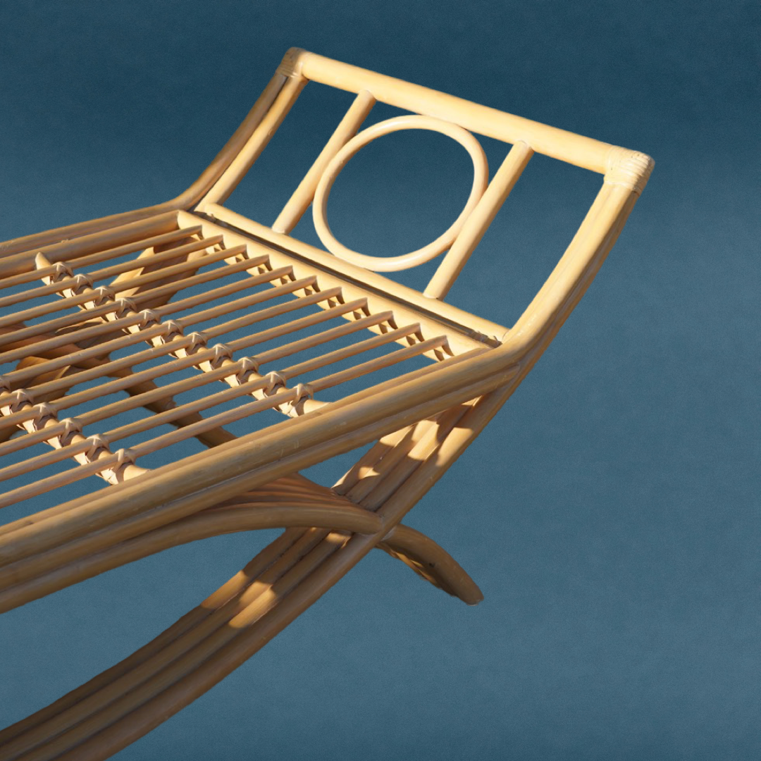 VINTAGE BAMBOO & RATTAN DAYBED CHAISE