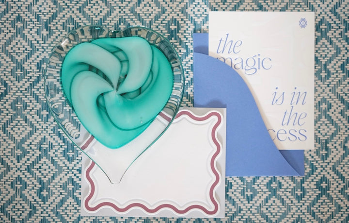 MURANO GLASS PAPERWEIGHT HEART