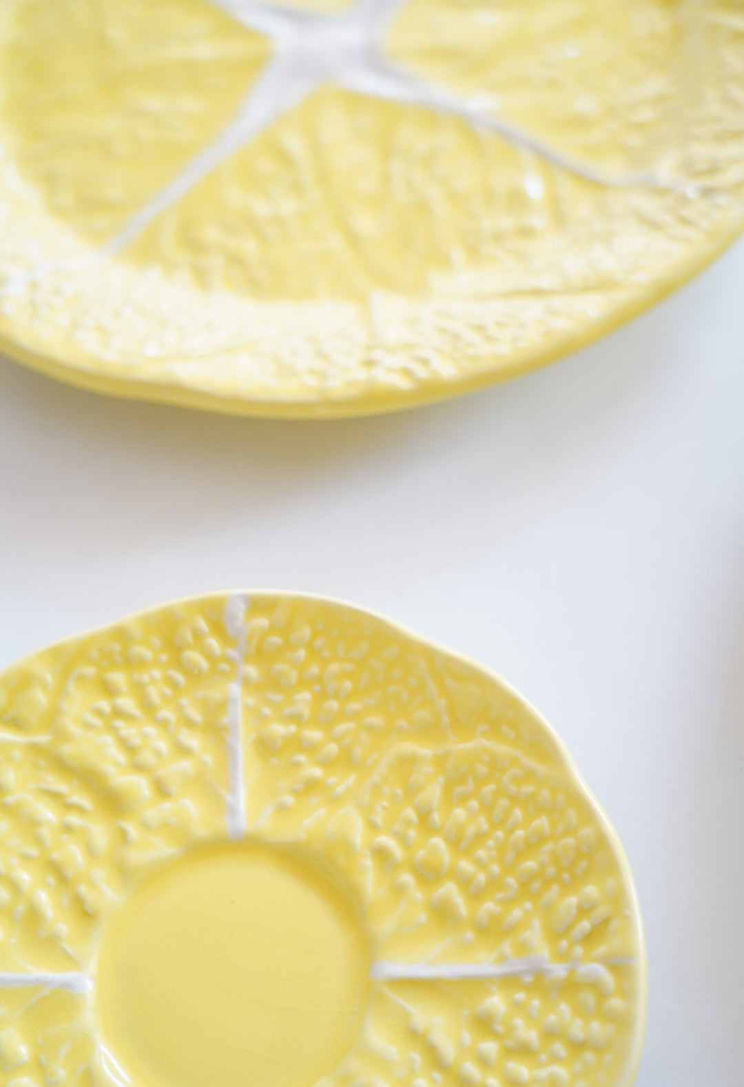 Yellow Majolica plates