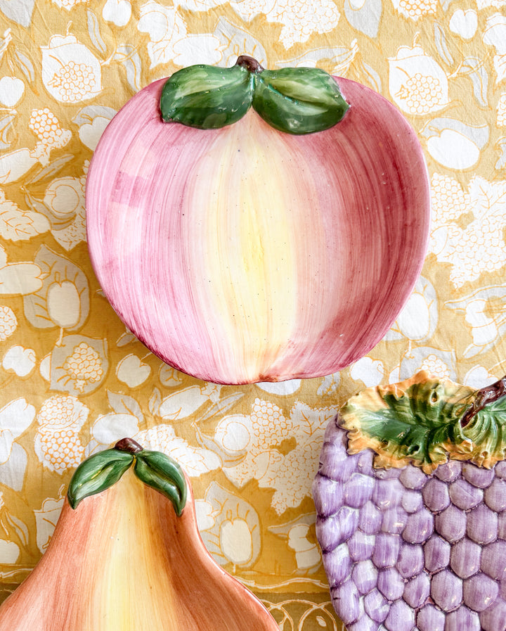 Italian Majolica fruit shaped wall plates