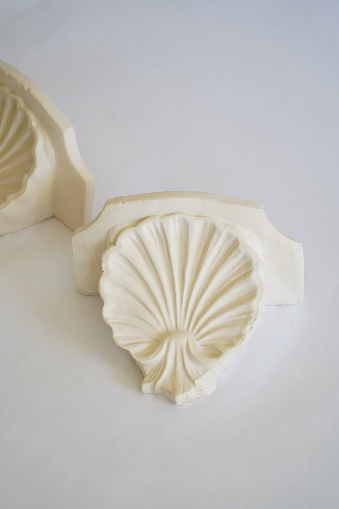 PLASTER SHELL SCONCE SHELVES