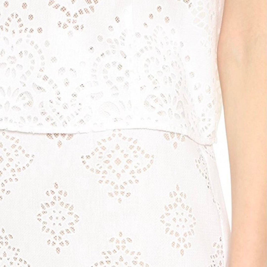 BCBG MAXAZRIA WHITE EYELET DRESS