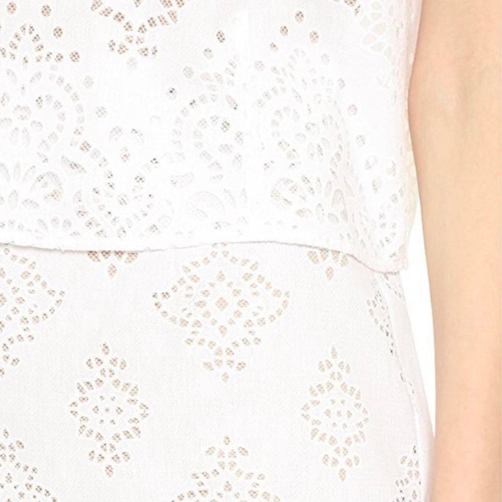 BCBG MAXAZRIA WHITE EYELET DRESS