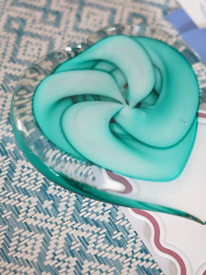 MURANO GLASS PAPERWEIGHT HEART