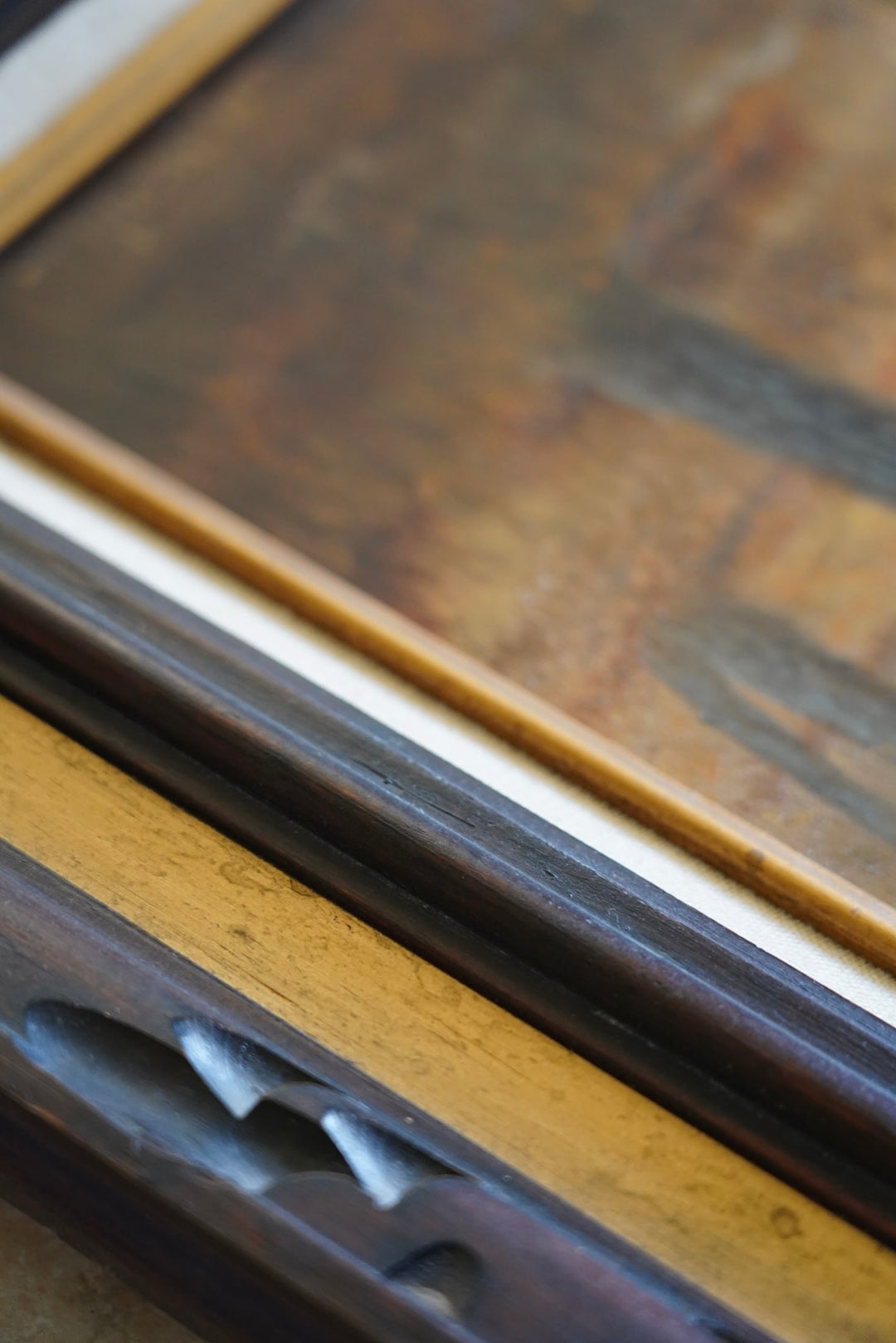 OIL PAINTING MARIANNE CAROSELLI, SIGNED, “WILDERNESS CAMP”