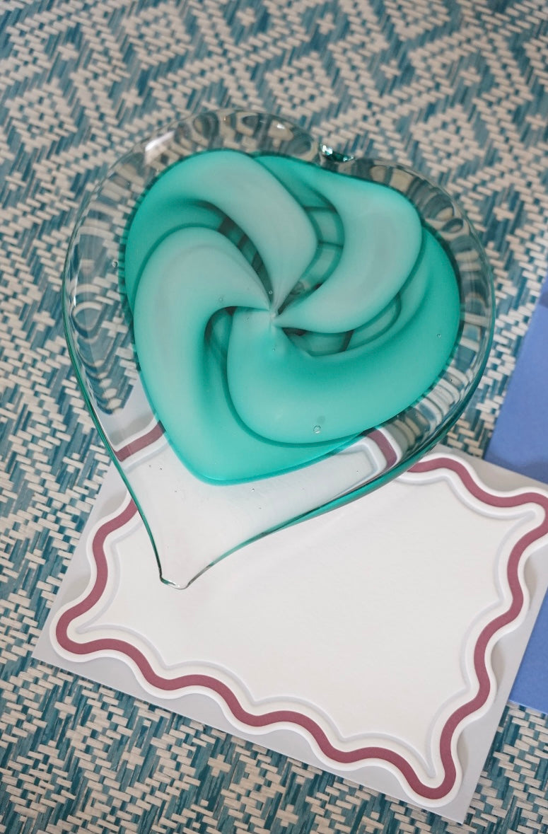 MURANO GLASS PAPERWEIGHT HEART