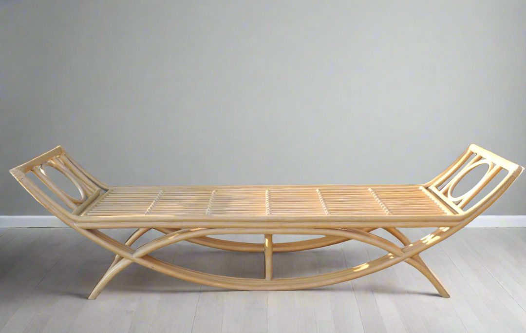 VINTAGE BAMBOO & RATTAN DAYBED CHAISE