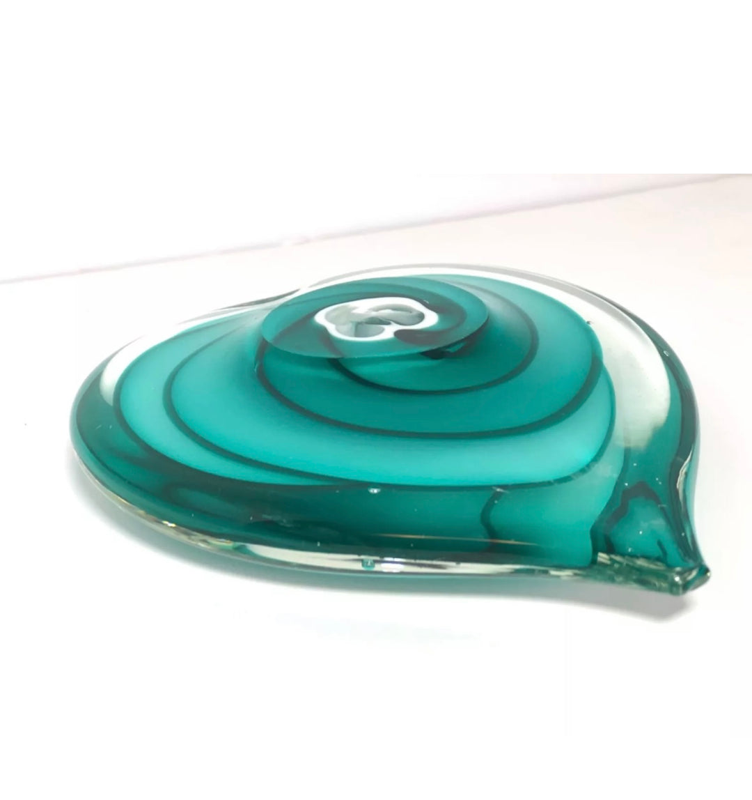 MURANO GLASS PAPERWEIGHT HEART