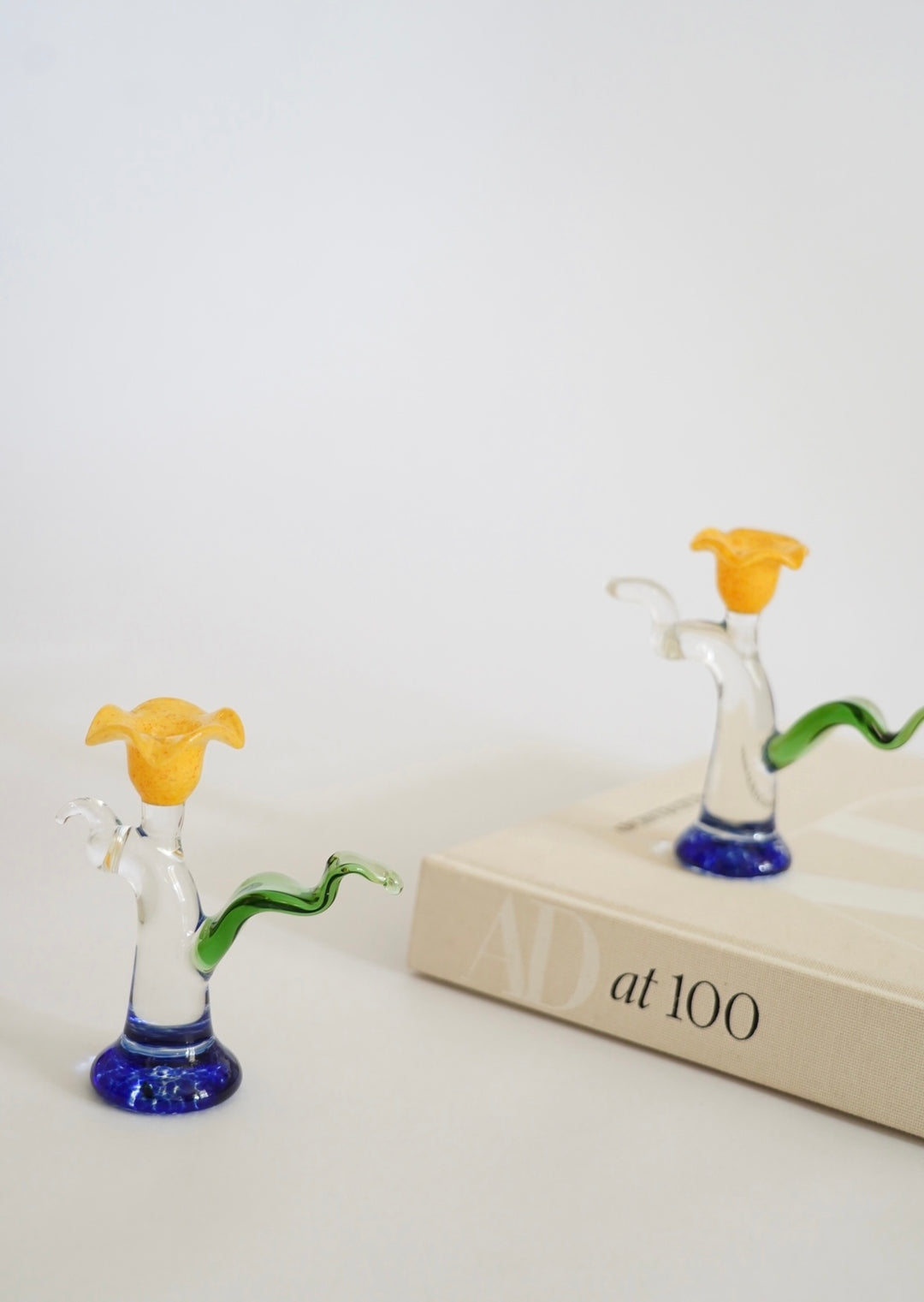 HAND-BLOWN TULIP CANDLE HOLDERS