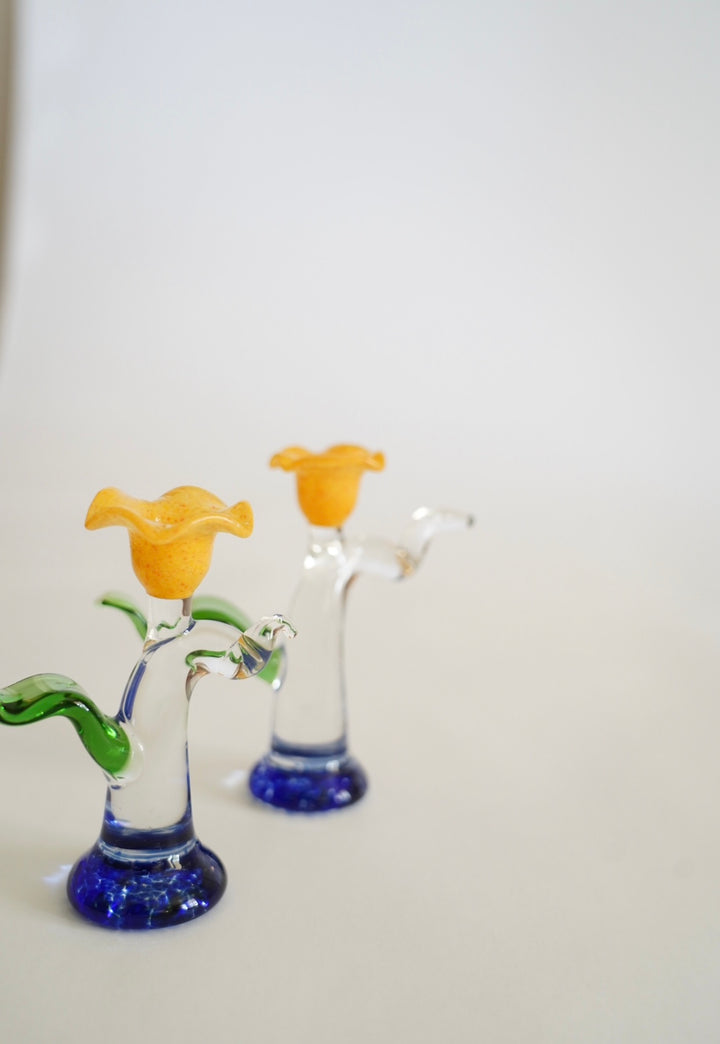 HAND-BLOWN TULIP CANDLE HOLDERS