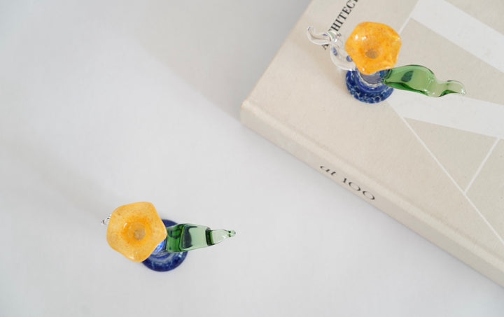 HAND-BLOWN TULIP CANDLE HOLDERS