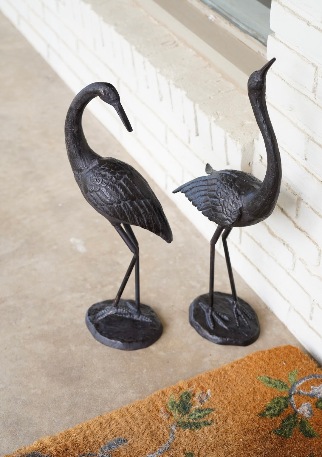 VINTAGE CRANE STATUE