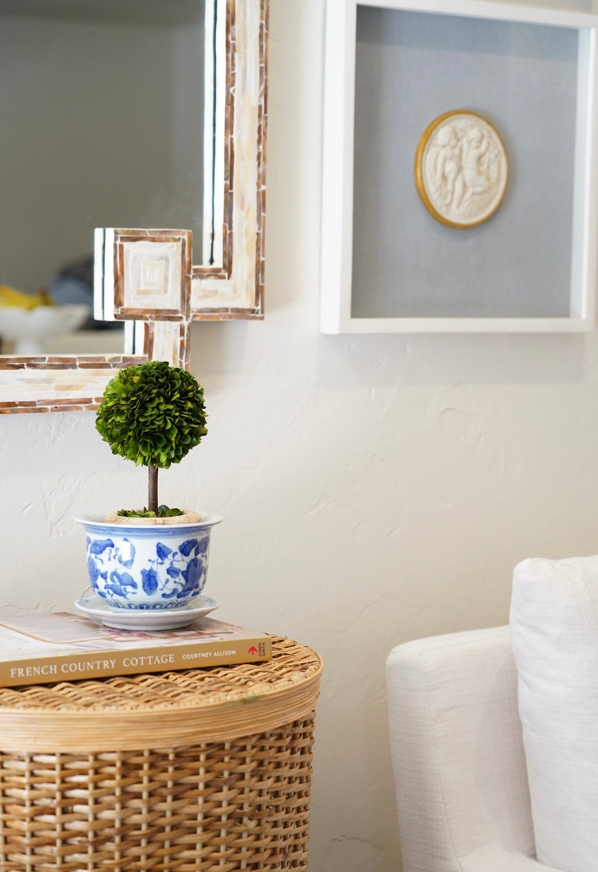 BLUE AND WHITE PLANTER