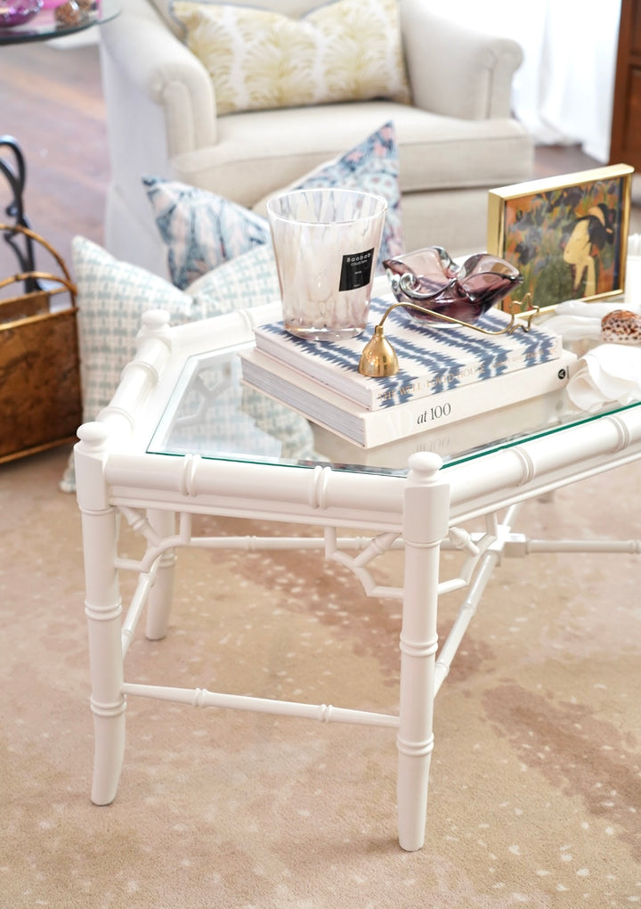 THOMASVILLE ALLEGRO FAUX BAMBOO COFFEE TABLE