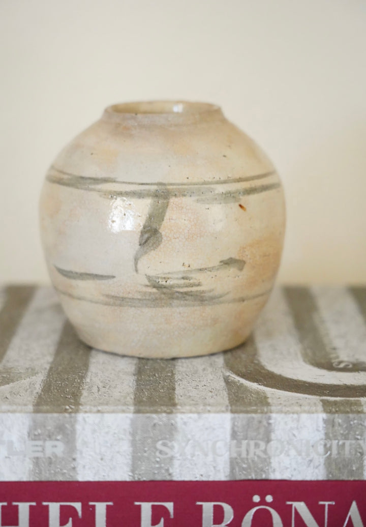 ANTIQUE CHINESE GLAZED GINGER JAR