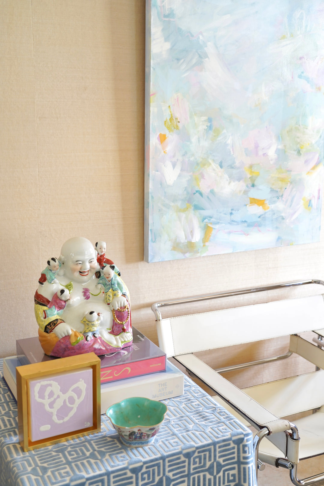 LARGE FAMILLE ROSE BUDDHA