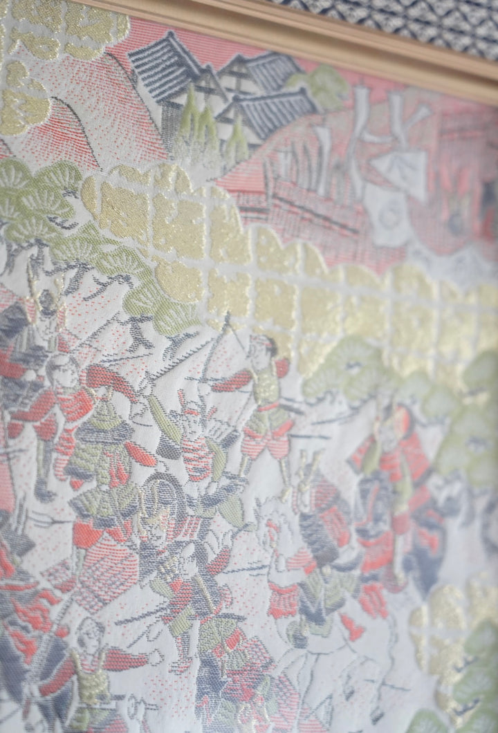 PAIR OF SILK EMBROIDERED FRAMED ART