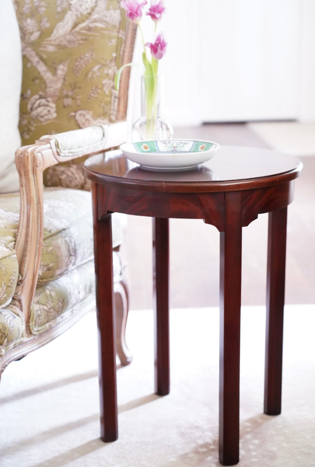 GREEN & ORANGE FLORAL BOWL