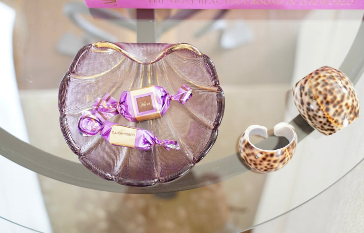 LAVENDER SHELL TRINKET BOWL