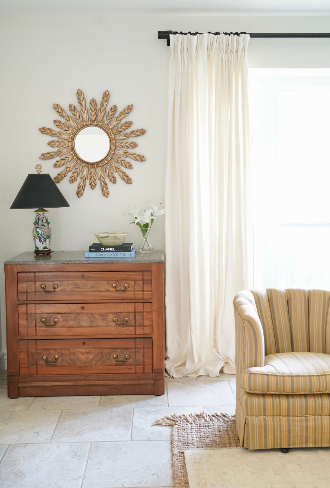 VINTAGE MARBLE TOP CHEST