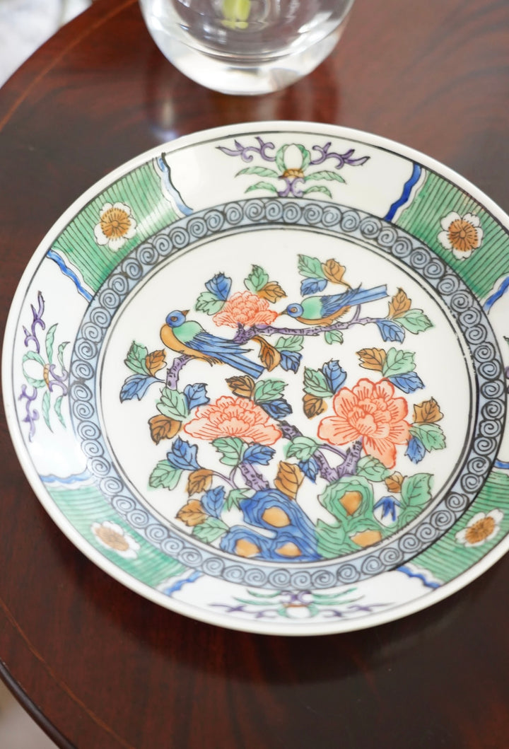 GREEN & ORANGE FLORAL BOWL