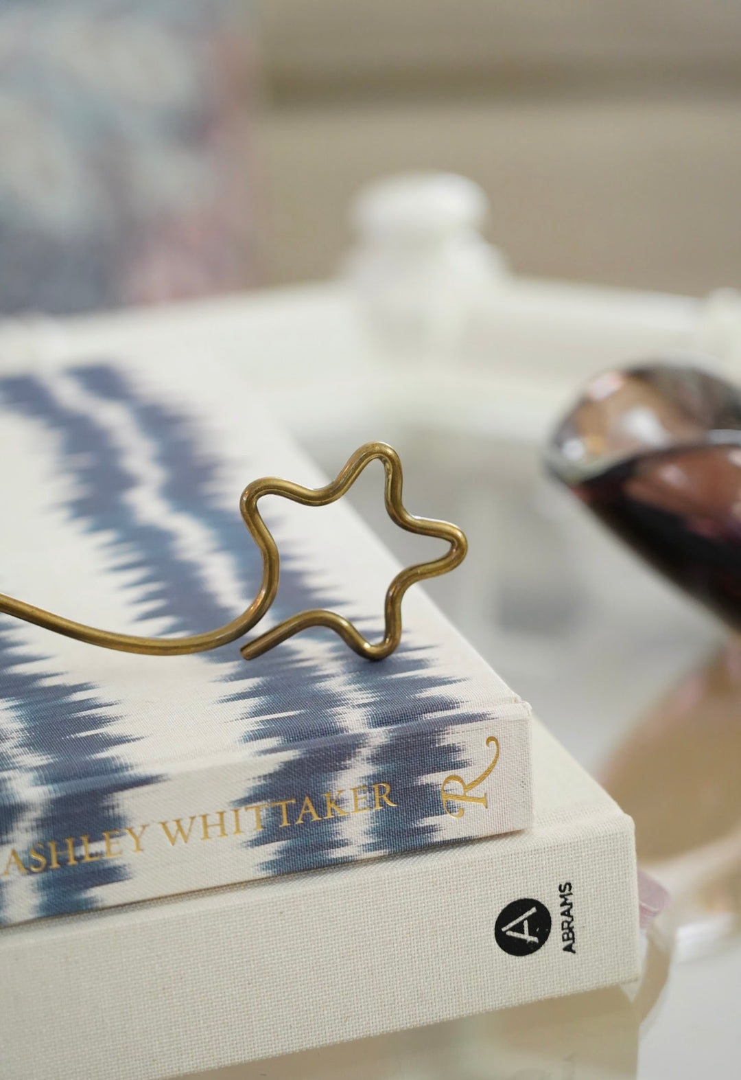 VINTAGE BRASS CANDLE SNUFFER W/ STAR DETAIL