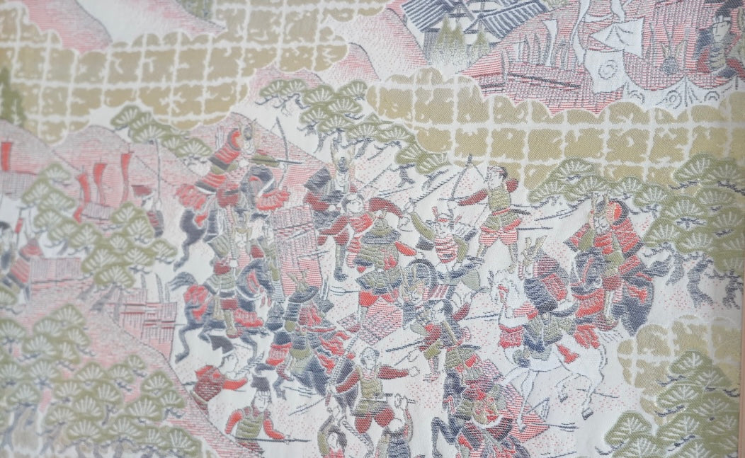 PAIR OF SILK EMBROIDERED FRAMED ART