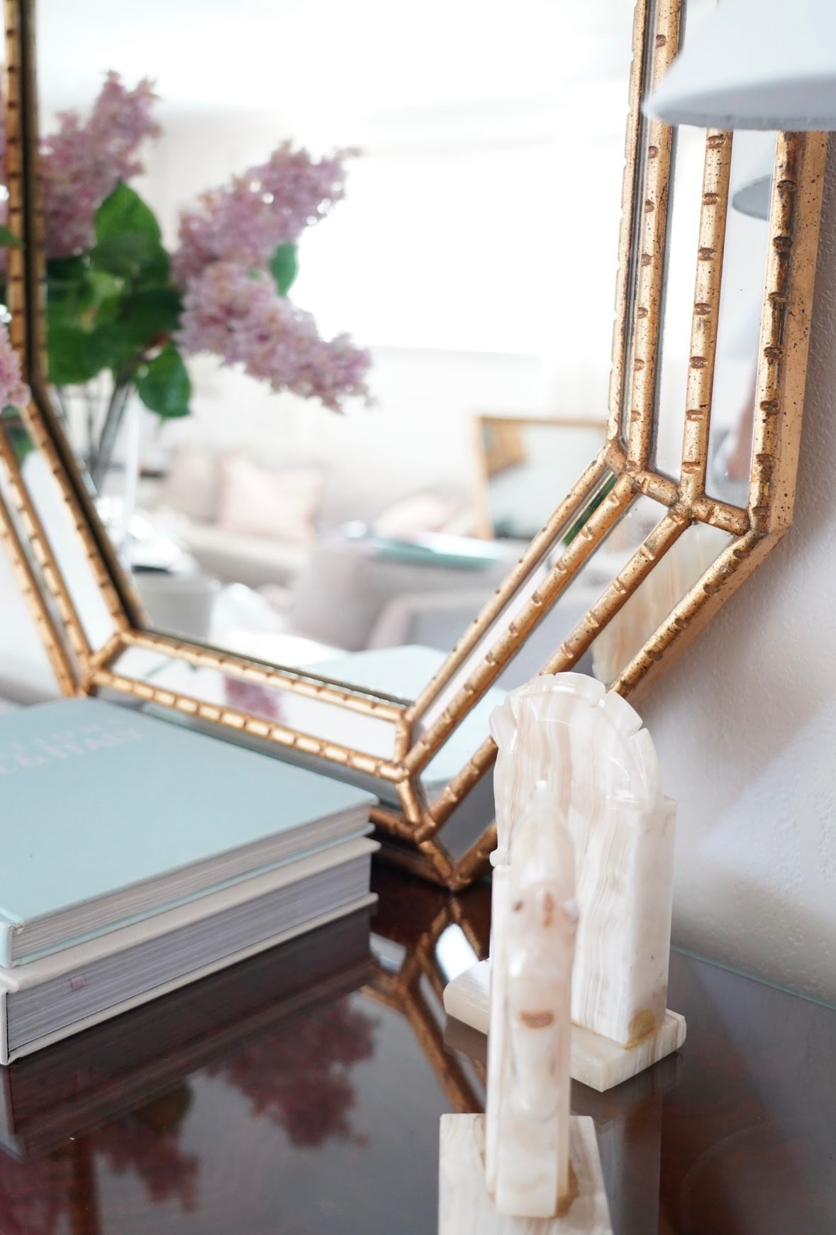 HOLLYWOOD REGENCY OCTAGONAL MIRROR