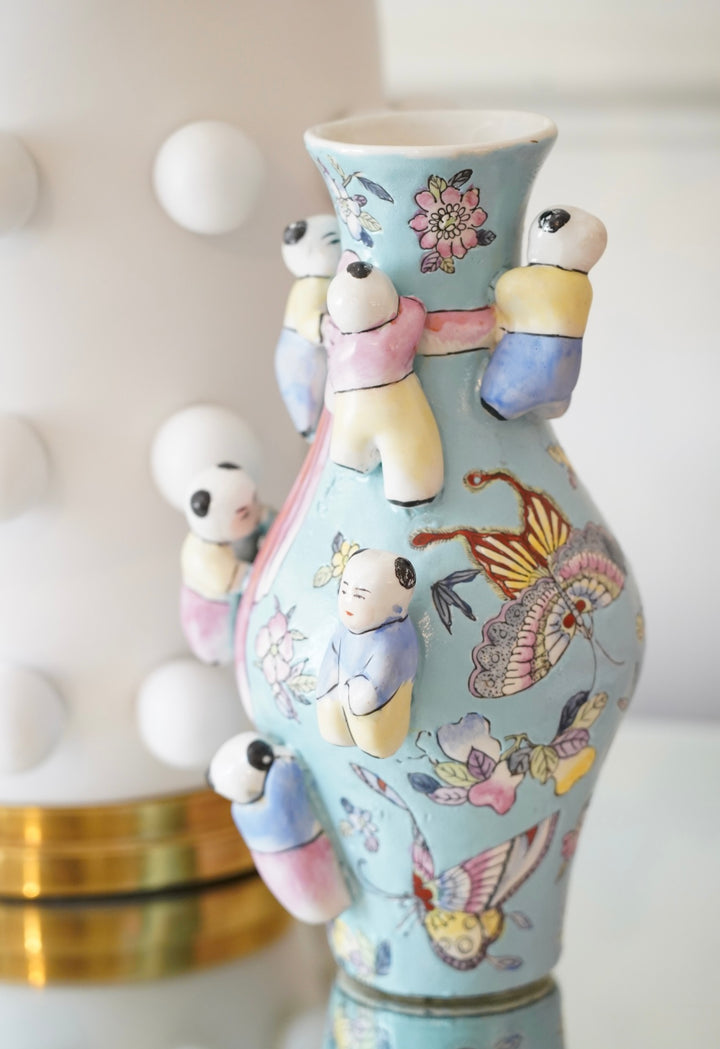 BLUE FERTILITY VASE