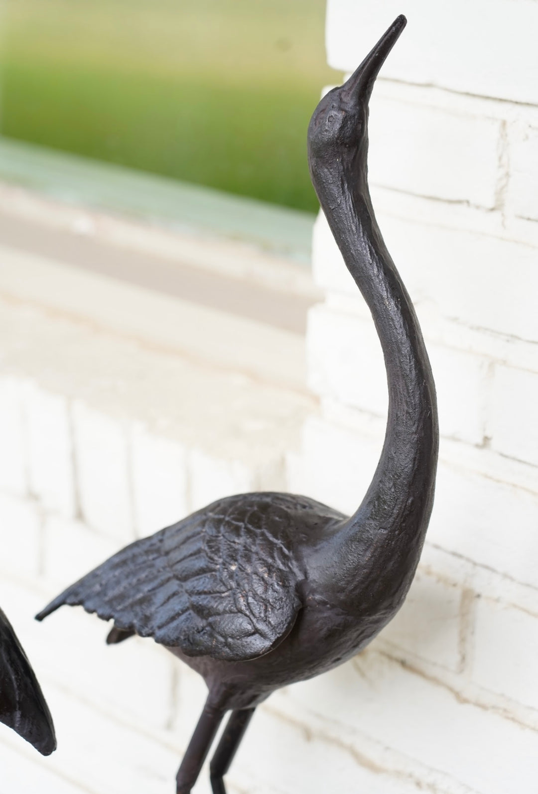 VINTAGE CRANE STATUE