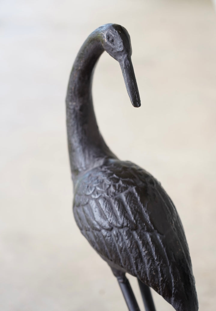 VINTAGE CRANE STATUE