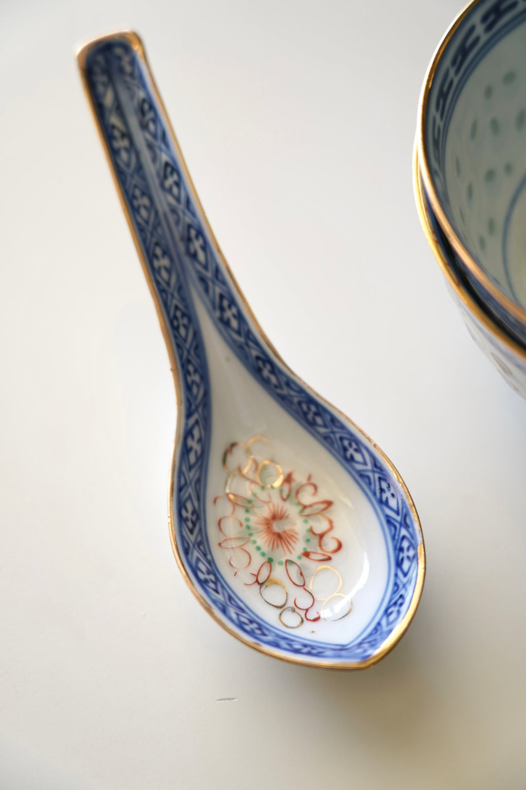 BLUE DRAGON RICE BOWLS & SPOONS