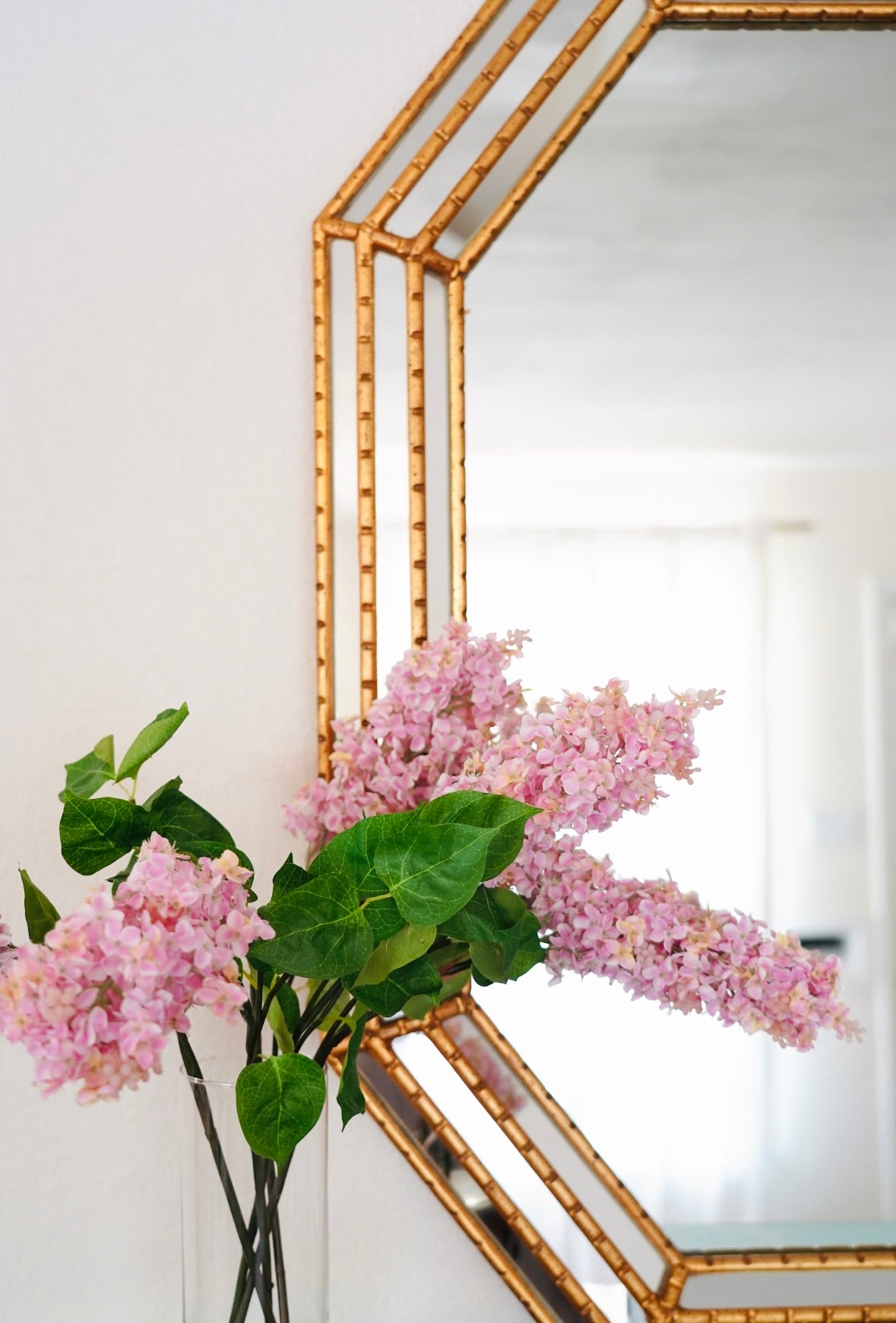 HOLLYWOOD REGENCY OCTAGONAL MIRROR