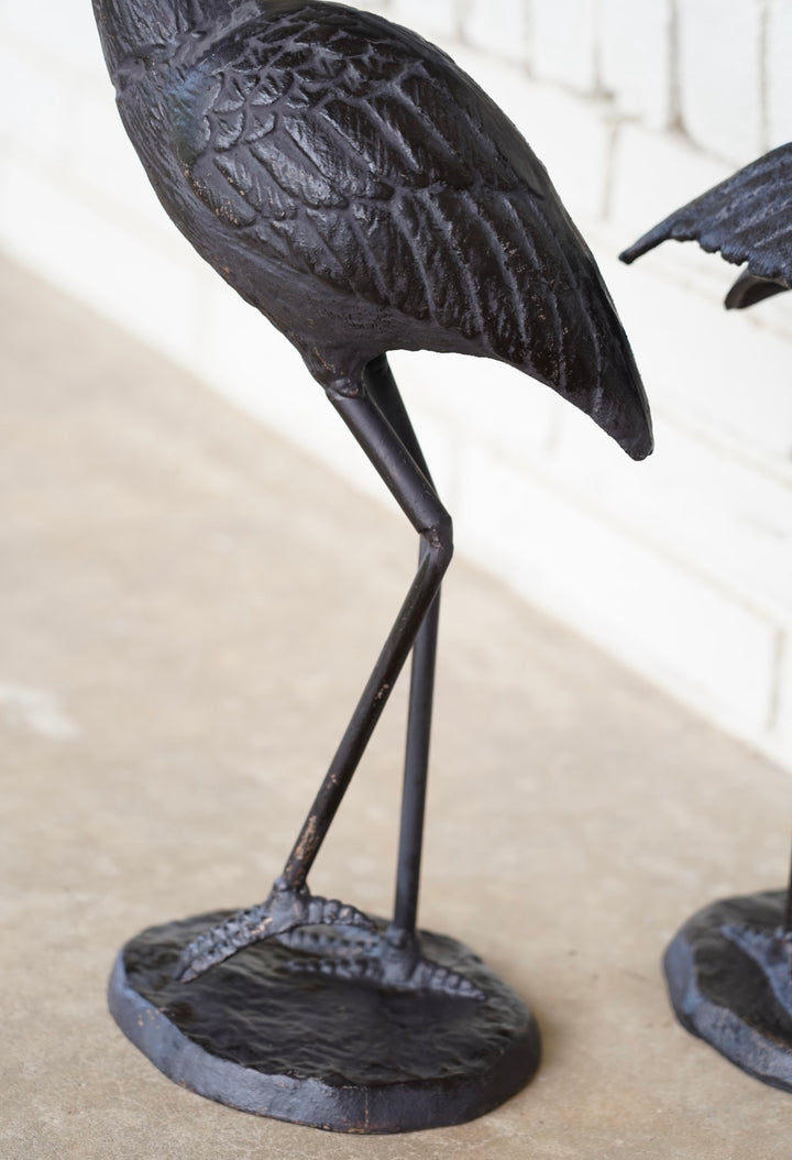 VINTAGE CRANE STATUE