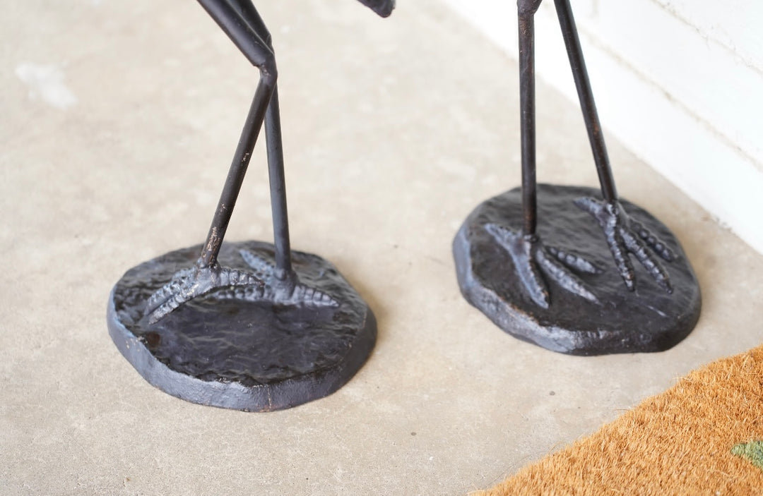 VINTAGE CRANE STATUE