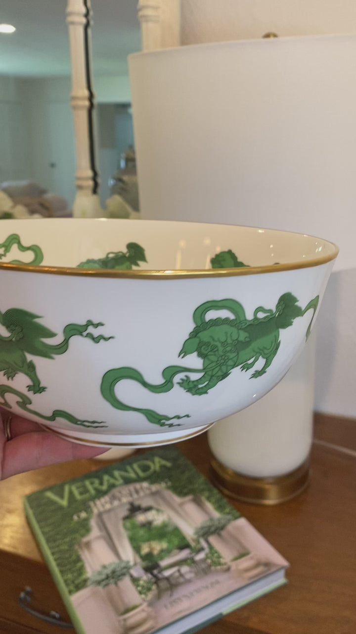VINTAGE GREEN DRAGON BOWL