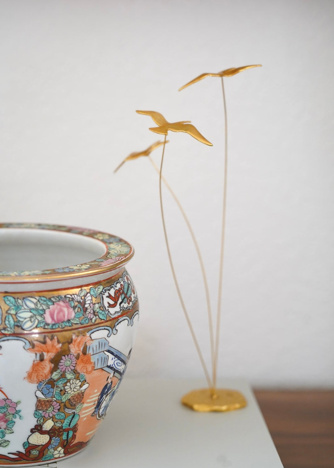 GOLD PLATED SEAGULL SCULPTURE