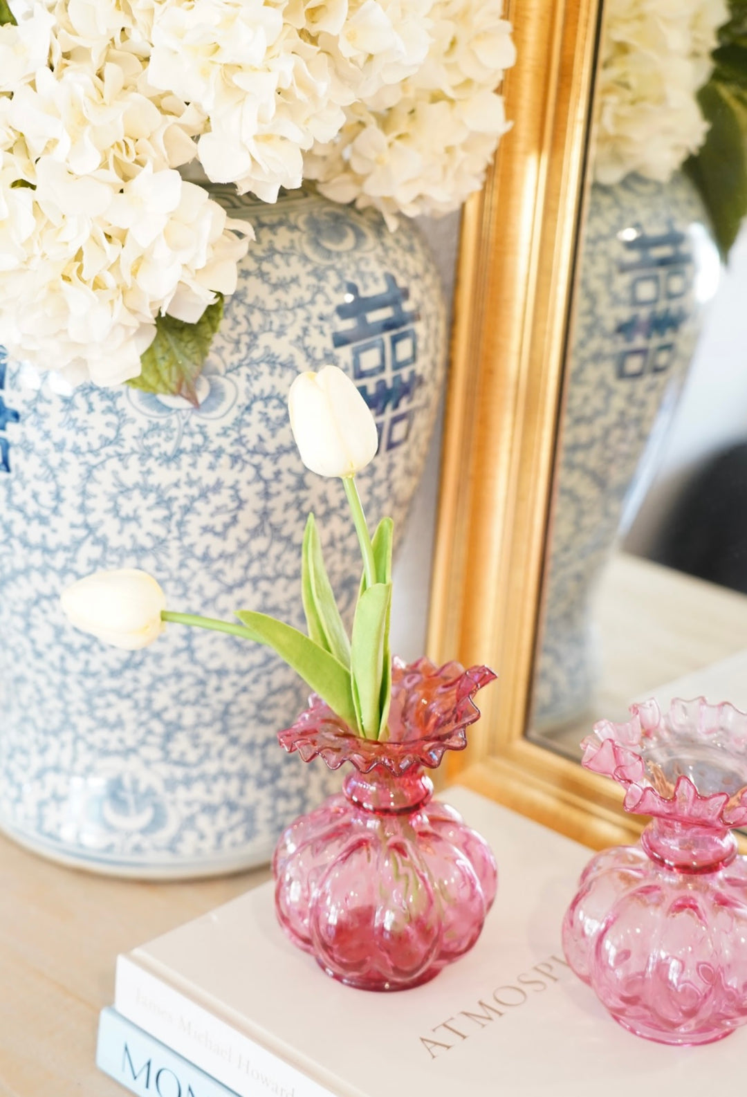 VINTAGE FENTON DEEP CRANBERRY RUFFLED EDGE VASE