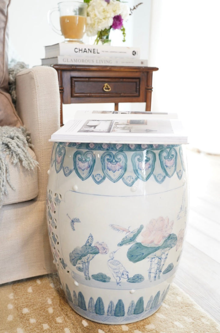 CHINOISERIE CERAMIC GARDEN STOOL