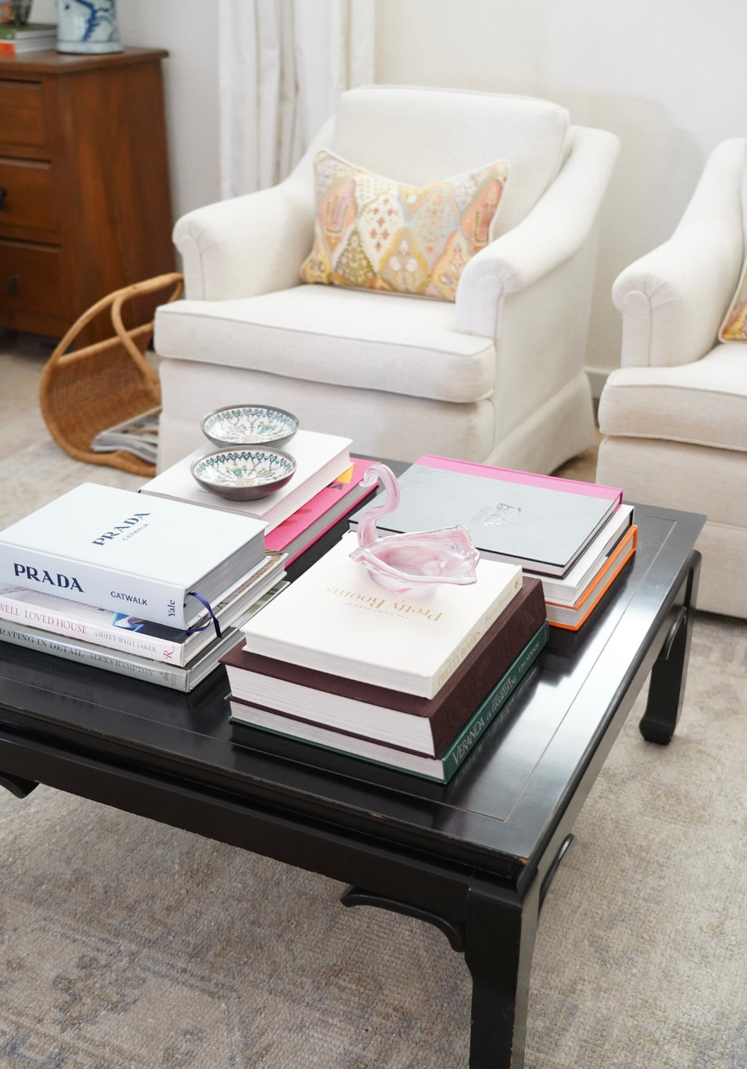 WOVEN RATTAN MAGAZINE HOLDER