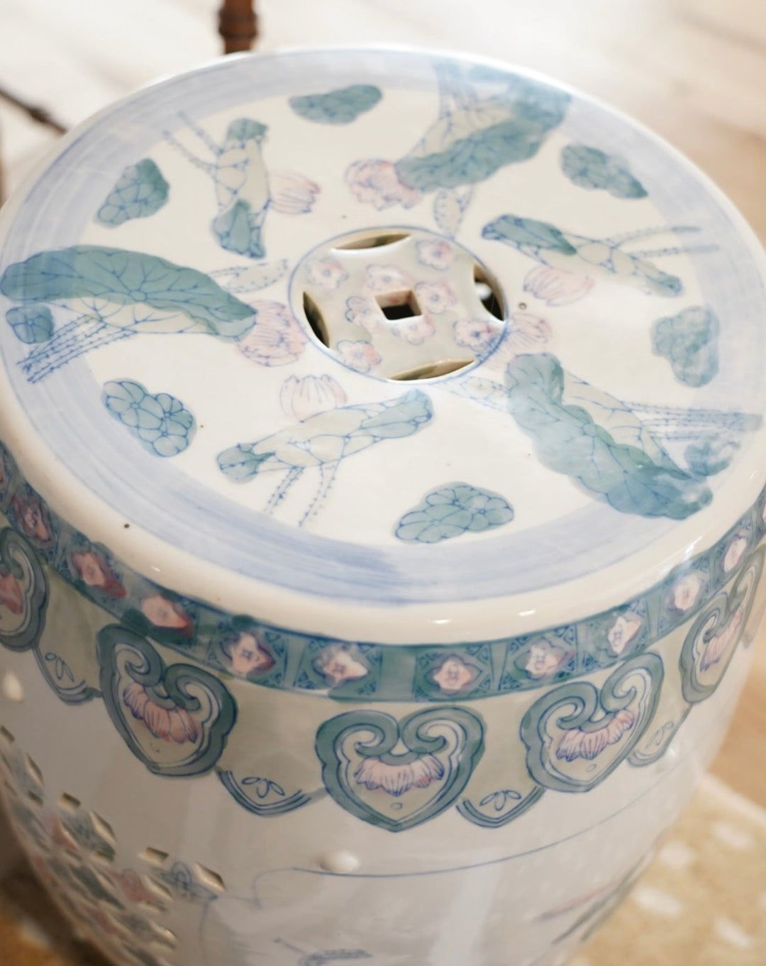 CHINOISERIE CERAMIC GARDEN STOOL